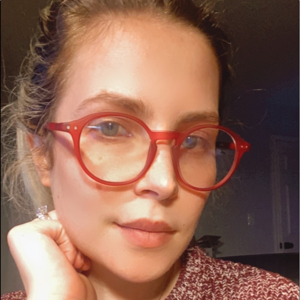 IZIPIZI Paris red round blue light frames